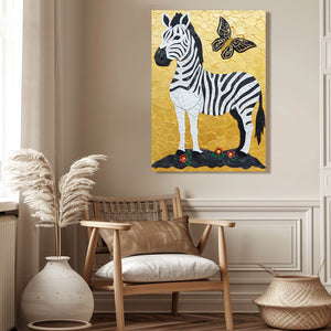 Butterfly Zebra Wall Art