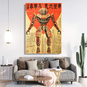 C Roberts Retro Orange Roman Ship Wall Art Painting | MusaArtGallery™