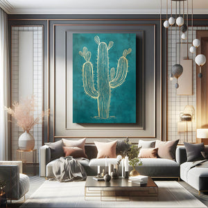 Cactus Art Print Green