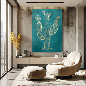 Cactus Art Print Green