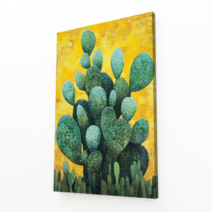 Cactus Art Print Yellow