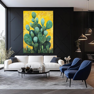 Cactus Art Print Yellow