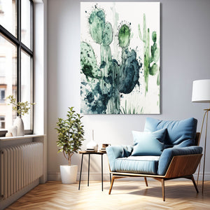 Cactus Artwork Green