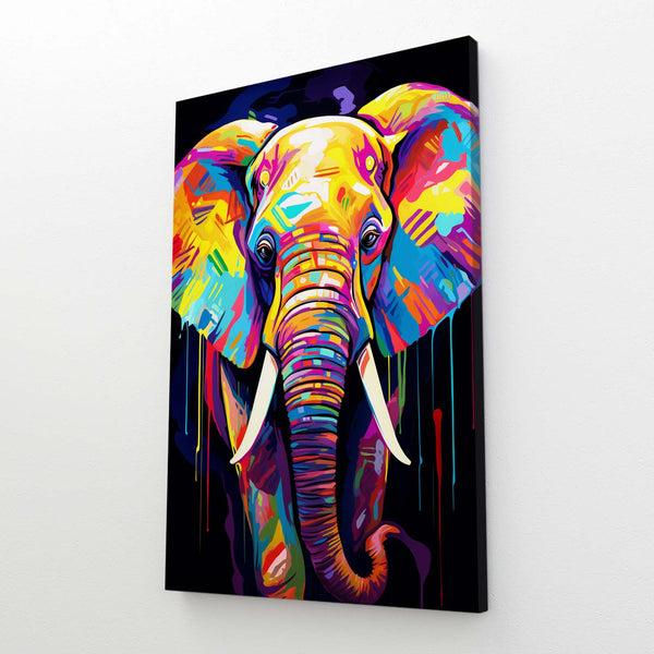 Canvas Colorful Elephant Wall Arts  | MusaArtGallery™