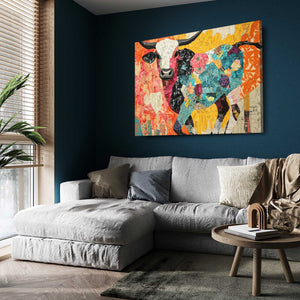 Canvas Cow Wall Art