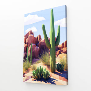 Cartoon Cactus Art Print