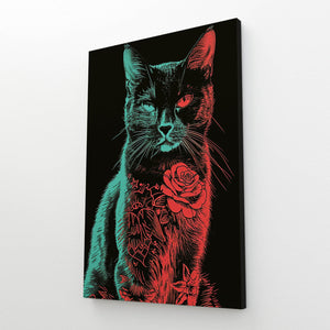 Cat and Flower Art | MusaArtGallery™