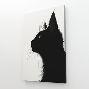 Cat Art Black Wall Decor | MusaArtGallery™