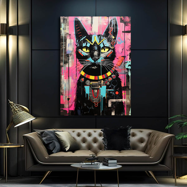 Cat Art Black | MusaArtGallery™