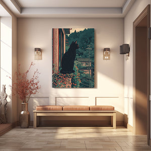 Cat Art Canvas Black | MusaArtGallery™