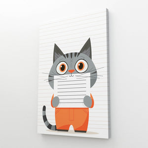 Cat Art Canvas Cute | MusaArtGallery™