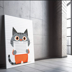 Cat Art Canvas Cute | MusaArtGallery™