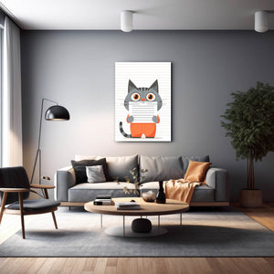 Cat Art Canvas Cute | MusaArtGallery™