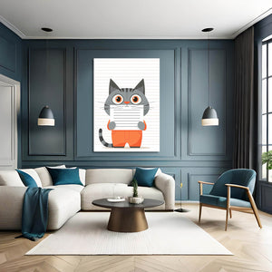 Cat Art Canvas Cute | MusaArtGallery™