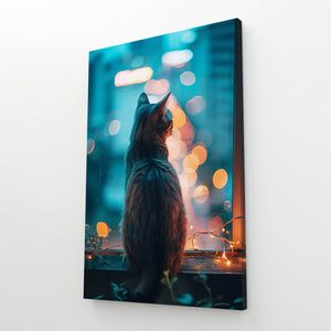 Cat Art Framed Canvas | MusaArtGallery™