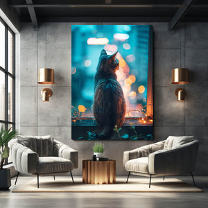 Cat Art Framed Canvas | MusaArtGallery™