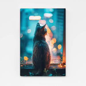 Cat Art Framed Canvas | MusaArtGallery™