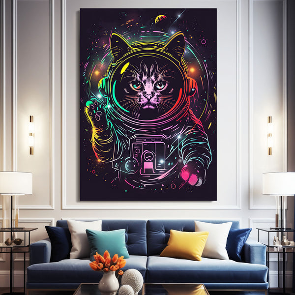  Cat Astronaut Wall Art  | MusaArtGallery™