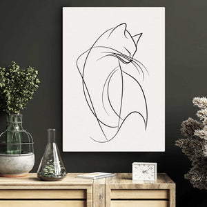 Cat Drawing Wall Art | MusaArtGallery™
