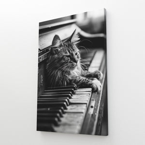  Cat Enjoying Piano Art  | MusaArtGallery™