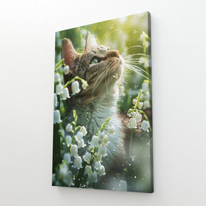 Cat and Flowers Art | MusaArtGallery™