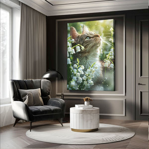 Cat and Flowers Art | MusaArtGallery™
