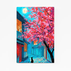 Cat Japanese Cherry Blossom Street Art