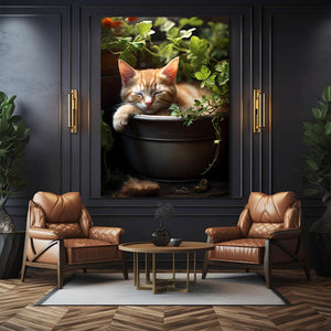 Cat Wall Art for Bathroom | MusaArtGallery™