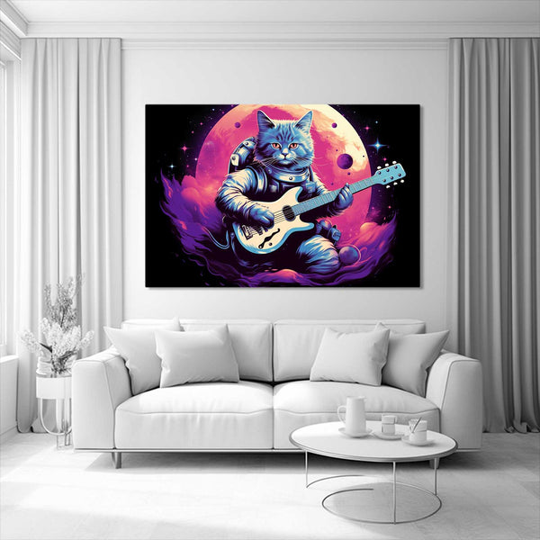 Cat With Guitar Wall Art | MusaArtGallery™
