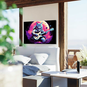 Cat With Guitar Wall Art | MusaArtGallery™