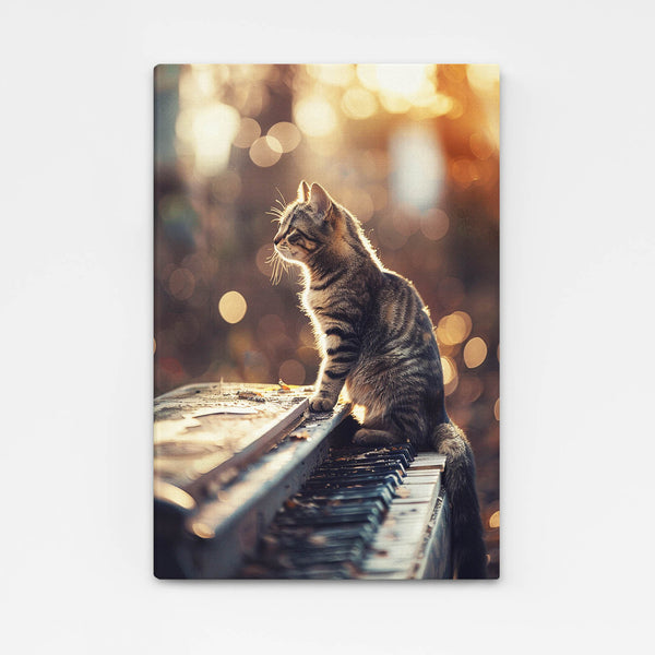 Cat With Piano Art  | MusaArtGallery™