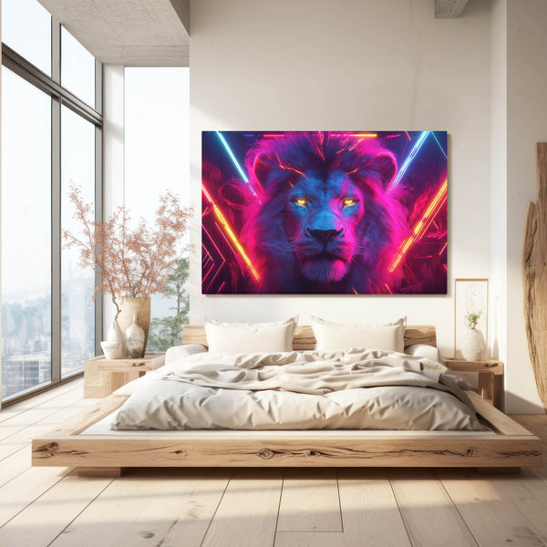 Celestial Glow Lion Wall Art | MusaArtGallery™