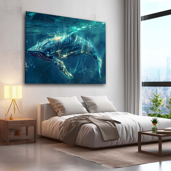 Celestial Glow Whale Art | MusaArtGallery™