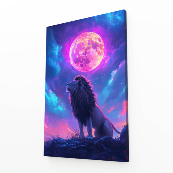 Celestial Moon Lion Wall Art | MusaArtGallery™