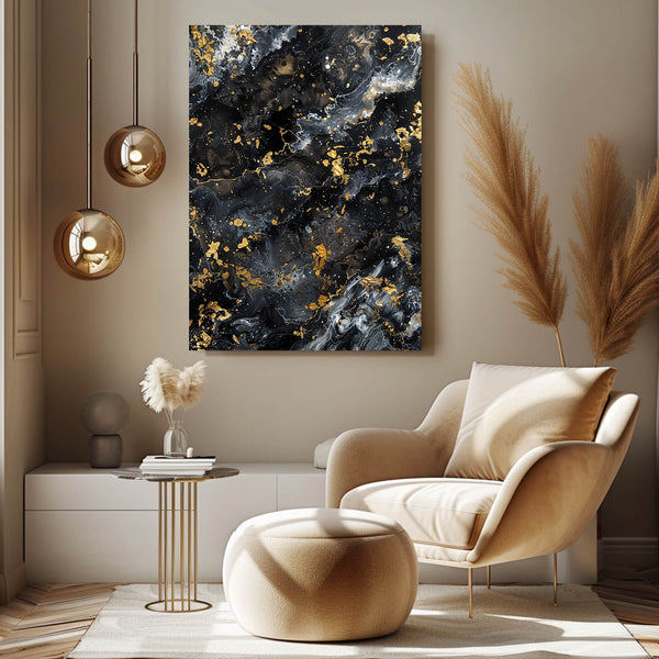 Celestial Noir Abstract Art | MusaArtGallery™