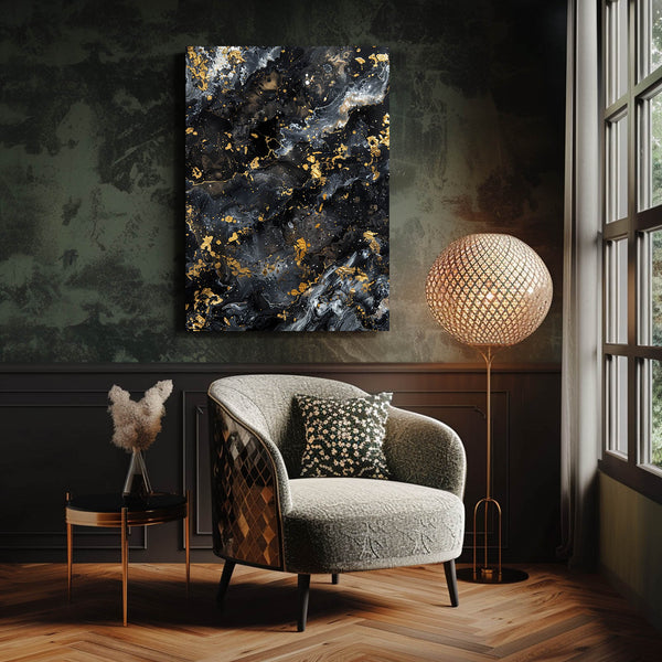 Celestial Noir Abstract Art | MusaArtGallery™