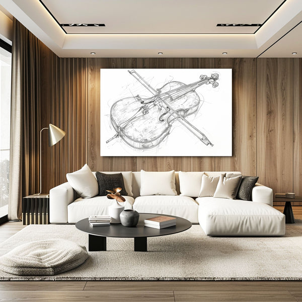 Cello Harmony Line Art | MusaArtGallery™