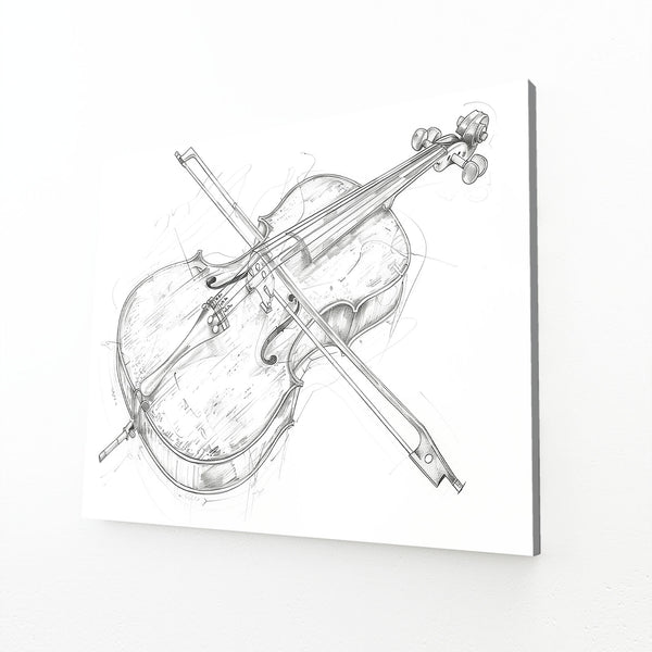 Cello Harmony Line Art | MusaArtGallery™