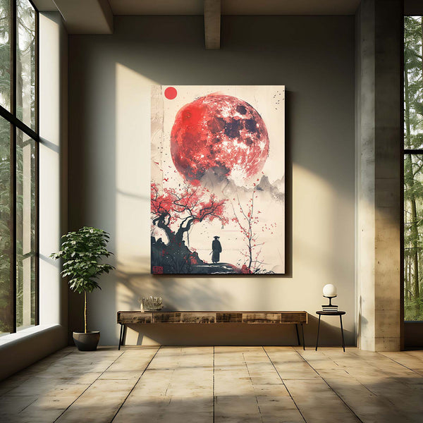 Cherry Blossom Moon Art  | MusaArtGallery™