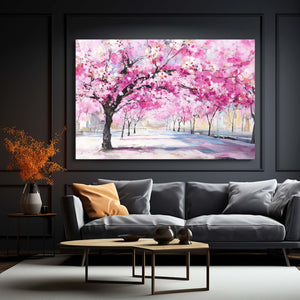 Cherry Blossom Tree Path Wall Art