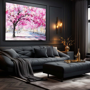 Cherry Blossom Tree Path Wall Art