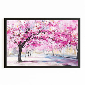 Cherry Blossom Tree Path Wall Art