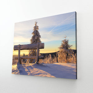 Chill Winter Sunset Art  | MusaArtGallery™