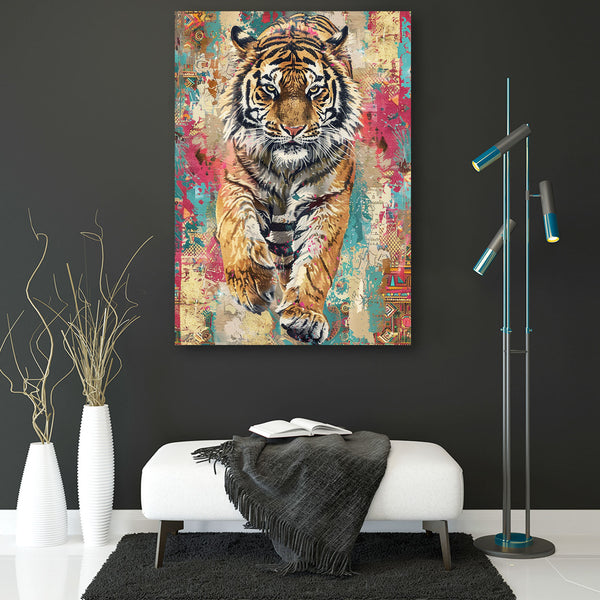 Chinese Tiger Canvas Wall Art | MusaArtGallery™