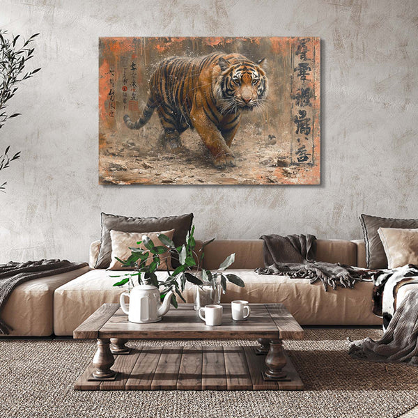 Retro Chinese Tiger Art | MusaArtGallery™