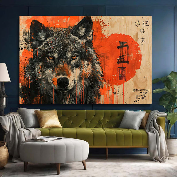 Chinese's Wolf Canvas Art  | MusaArtGallery™