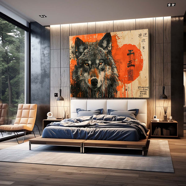 Chinese's Wolf Canvas Art  | MusaArtGallery™