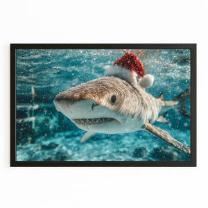 Chrismas Shark Wall Art