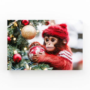 Christmas Monkey Art