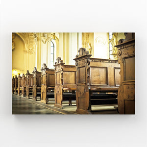 Church Pews Christian Wall Art | MusaArtGallery™